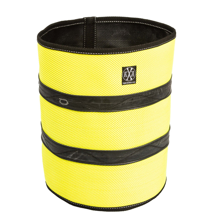 Stilvoller Papierkorb aus recyceltem Feuerwehrschlauch mit einzigartigem Design