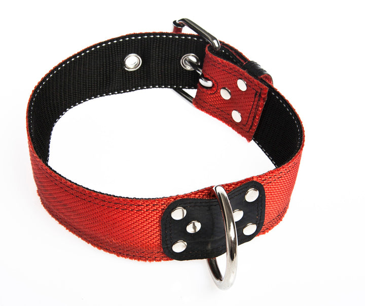XXL  Hundehalsband - in Rot, Anfertigung auf Maß, auch in anderen Farben erhältlich