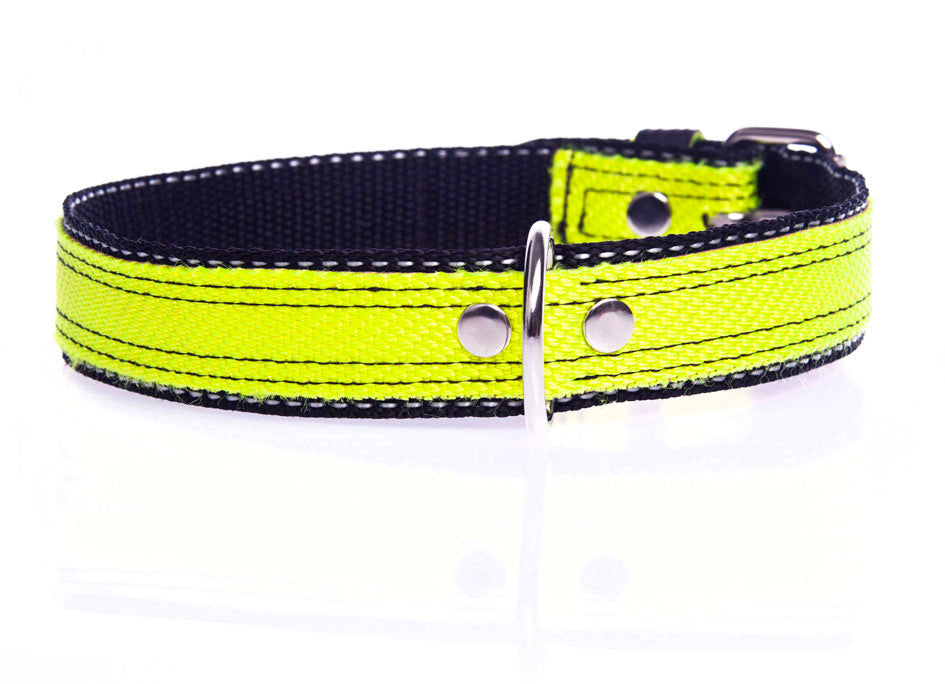Hunde Halsband aus Feuerwehrschlauch in gelb