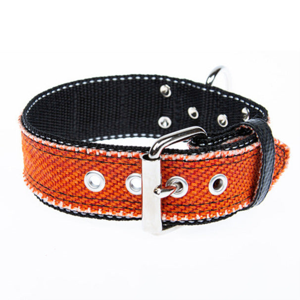 Halsband aus Feuerwehrschlauch Emma 4cm elegant orange