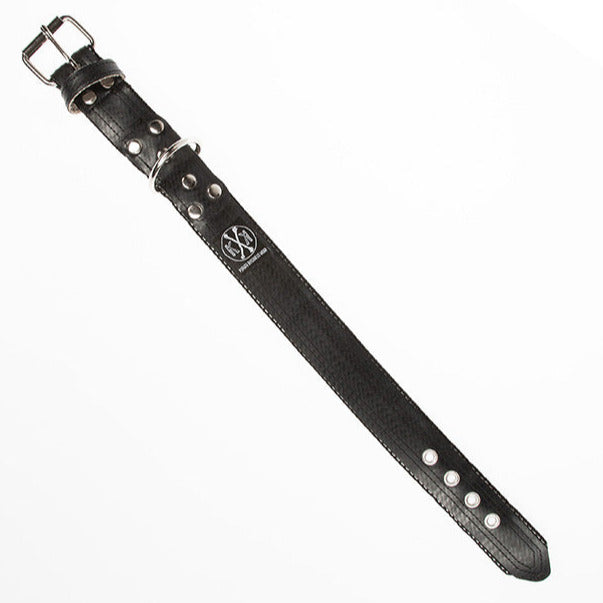 Halsband aus Feuerwehrschlauch Emma 4cm elegant schwarz