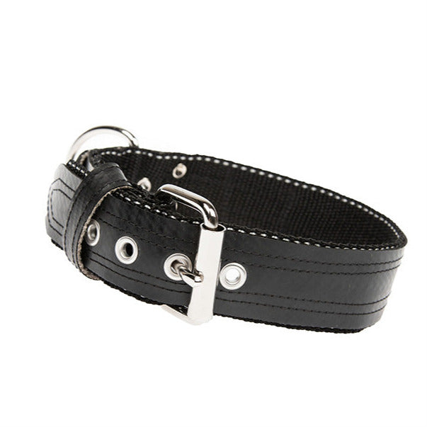 Halsband aus Feuerwehrschlauch Emma 4cm elegant schwar