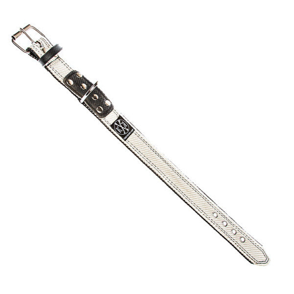 Halsband-aus-Feuerwehrschlauch-Emma-4-cm-elegant-weiss