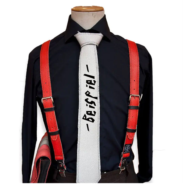 Hosenträger aus Feuerwehrschlauch mit klassischen Klappschnallen für perfekten Halt.