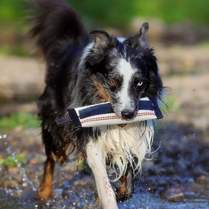 Wasserdichter und langlebiger Futterdummy aus Feuerwehrschlauch – ideal für Outdoor-Training.