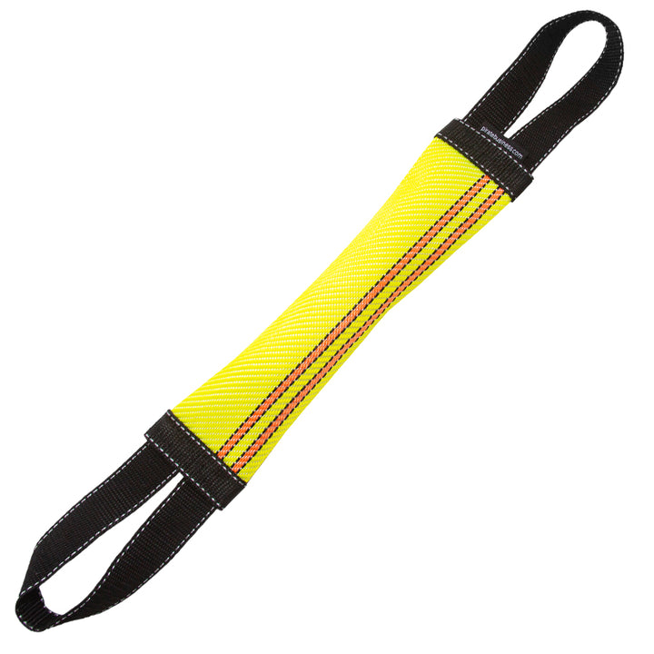 Farbenfrohe und widerstandsfähige Beißwurst “Horst 30 cm” mit doppelten Handschlaufen für intensives Training
