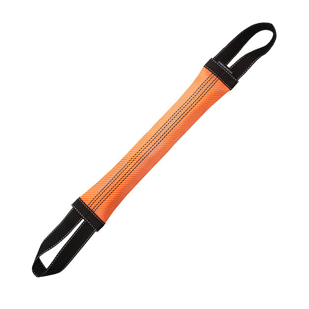 Extra lange 40 cm Beißwurst für Hunde aus robustem Feuerwehrschlauch, langlebig und wasserfest.